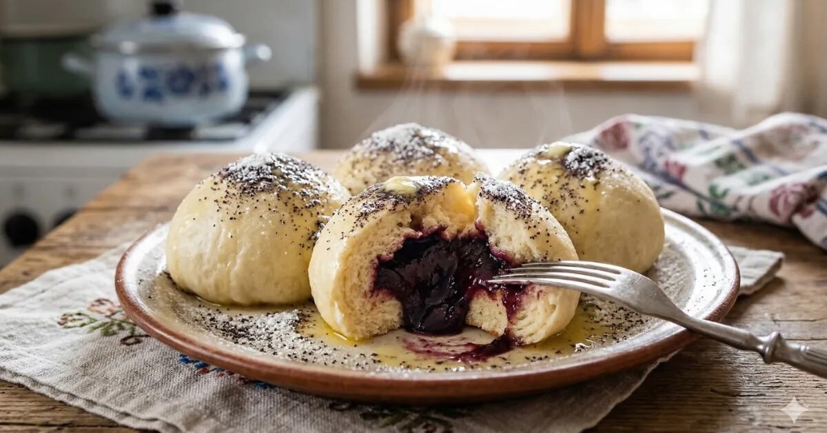 Buchty na pare plnené lekvárom