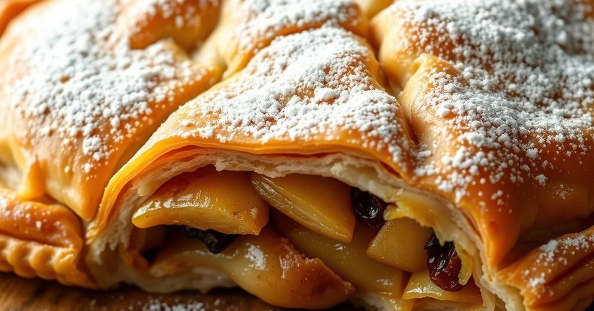 Jablkový závin so škoricou a hrozienkami podľa babky Stanky