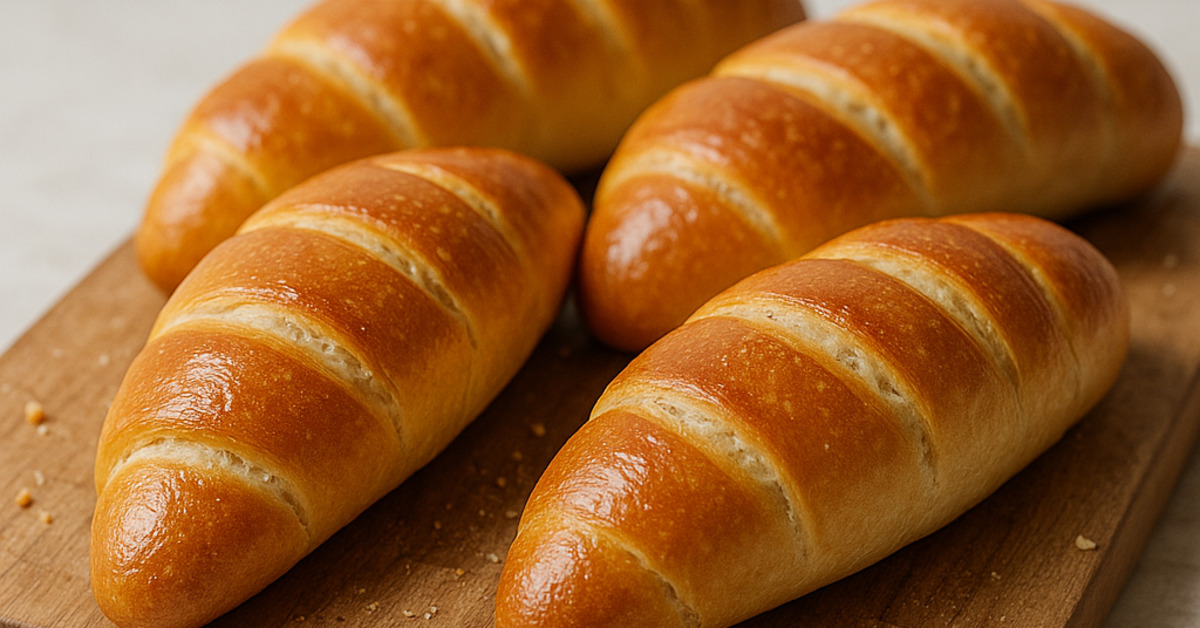 Jednoduché rožky, zlatisté a chrumkavé