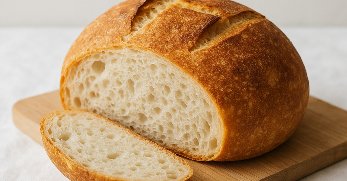 Najjednoduchší domáci chlebík so zlatistou kôrkou